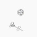 14KW 0.55 Ctw RD Diamond Bezel-Set Martini Stud with Medium Push Back