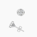 14KW 0.75 Ctw RD Diamond Bezel-Set Martini Stud with Medium Push Back