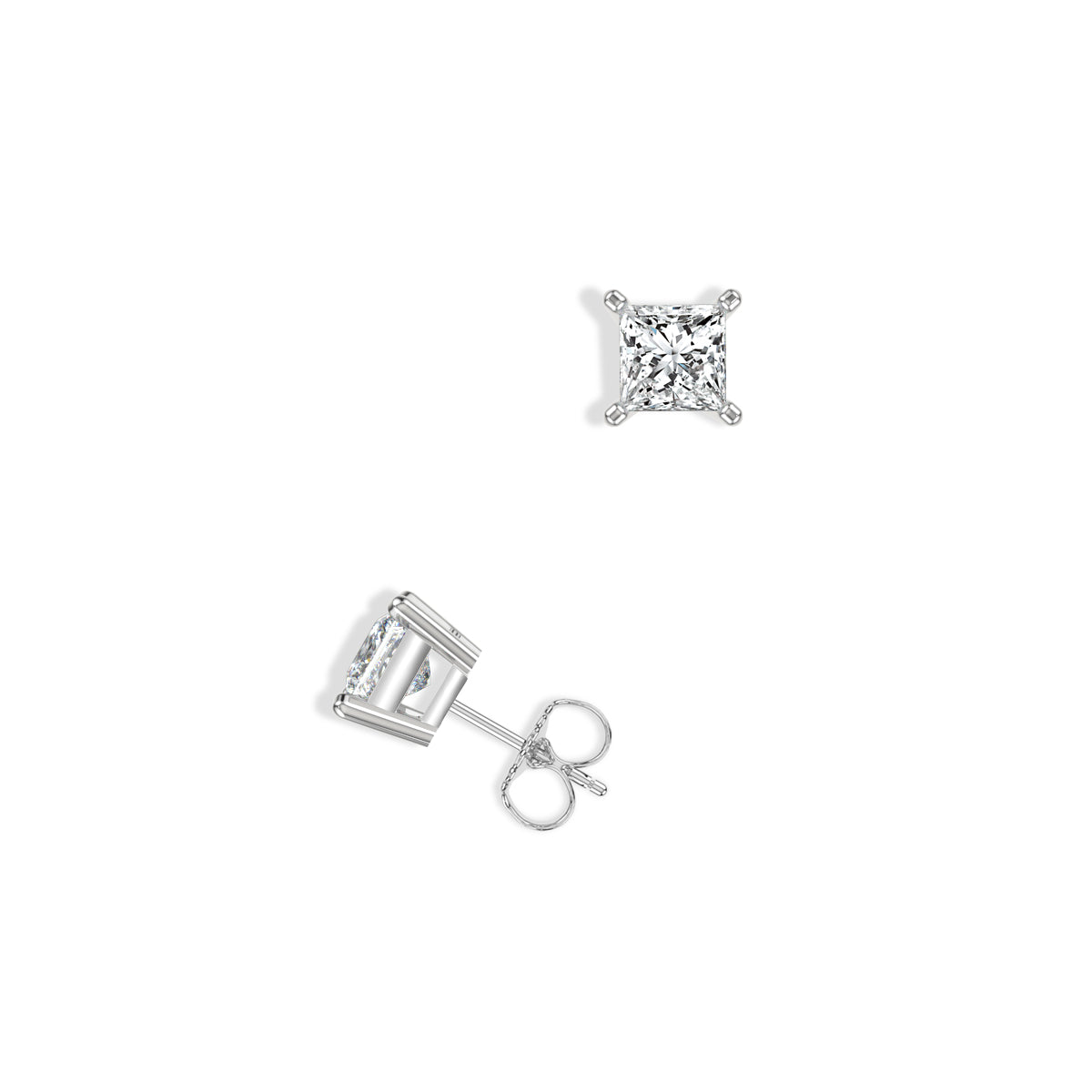 Classic 4 Prong 0.50 Ctw Studs with Push Back