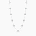 14KW Classic 2.00 Ctw Lab Grown Diamond Station Necklace with 11 Stones
