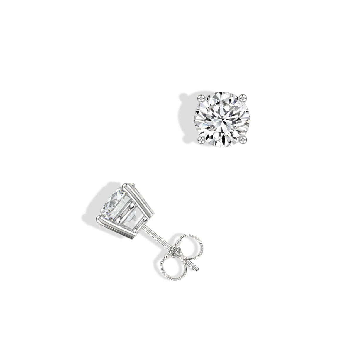 Classic 4 Prong 1.20 Ctw Studs with Push Back