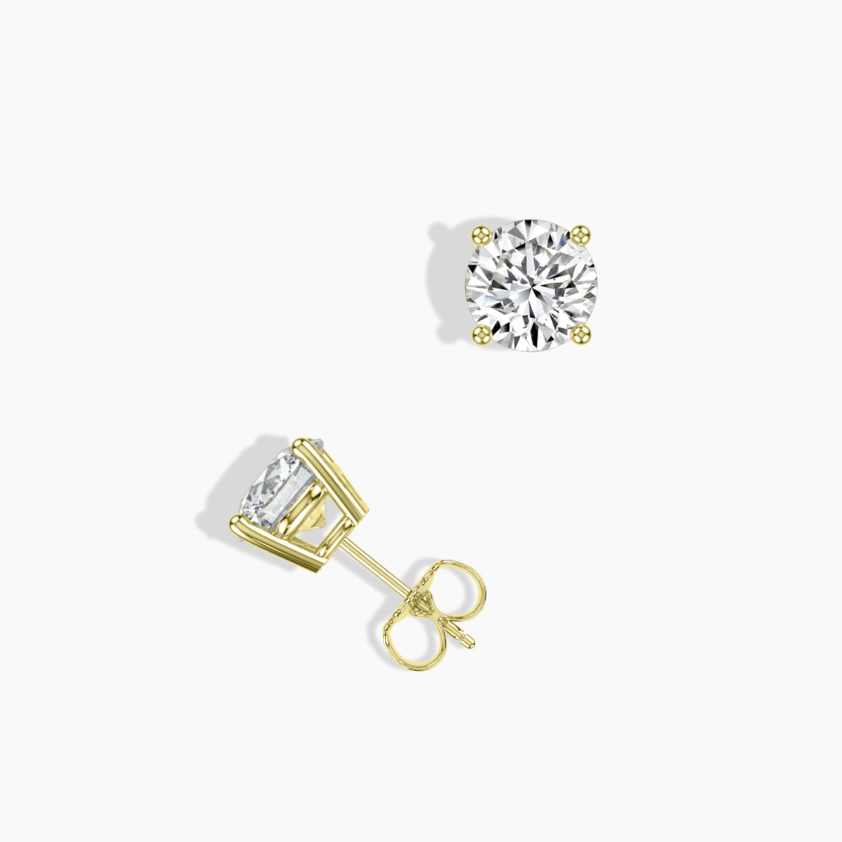 Classic 4 Prong 1.10 Ctw Studs with Push Back