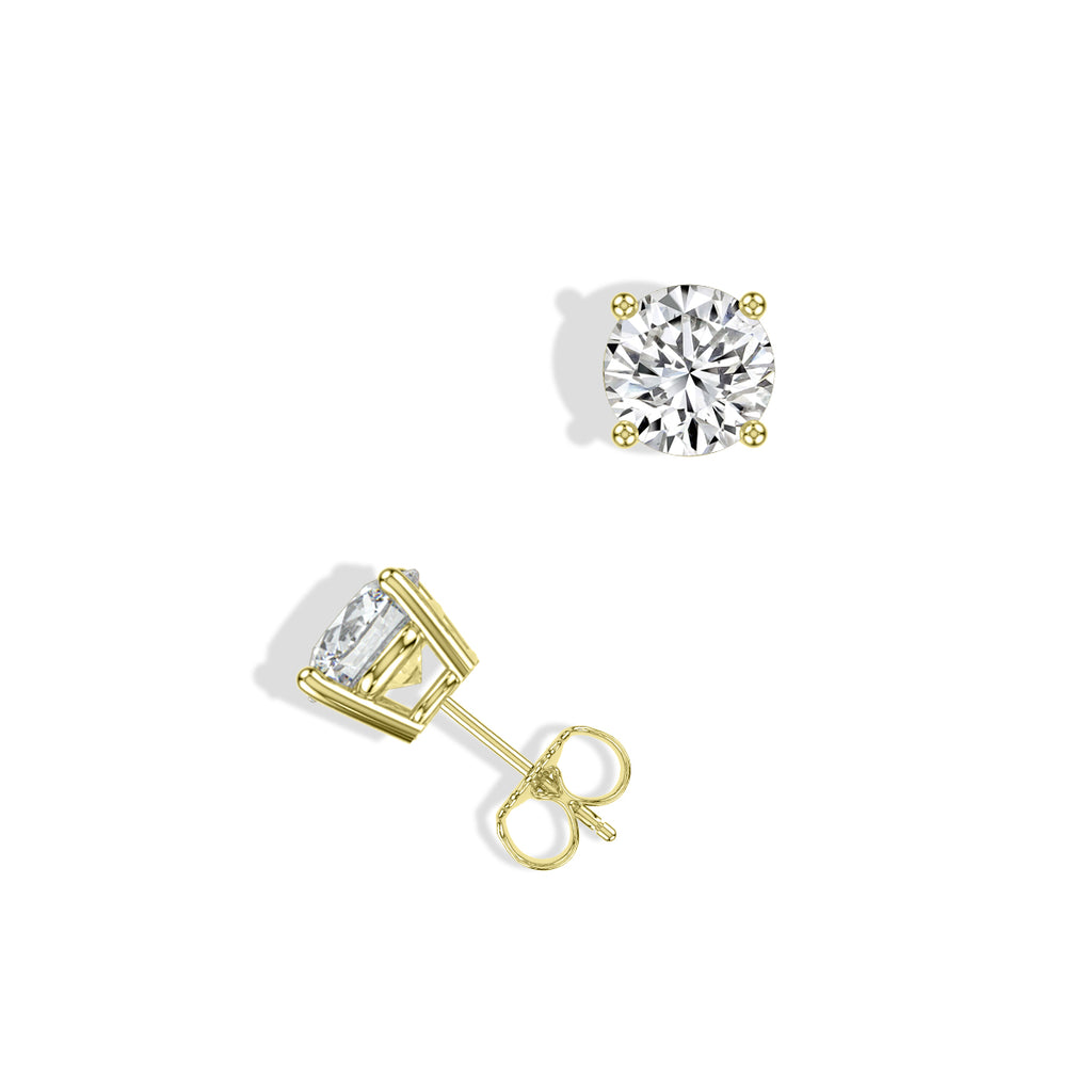Classic 4 Prong 1.10 Ctw Studs with Push Back