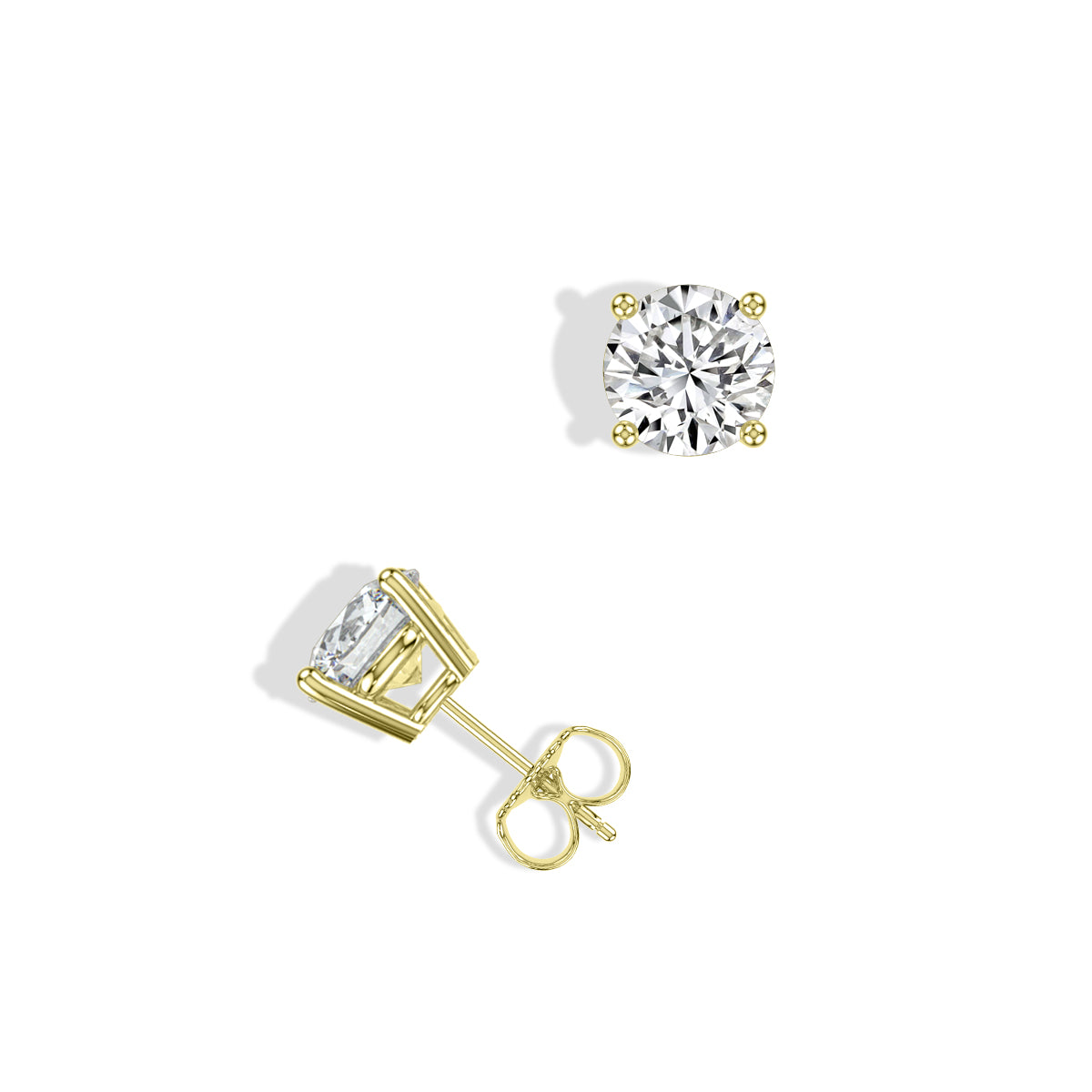 Classic 4 Prong 1.10 Ctw Studs with Push Back