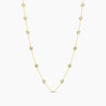 Classic 1.00 Ctw Diamond Station Necklace with 12 Stones