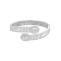 10K White Gold Tw Baguette Bangle Bracelet  5-1/2 Cttw crafted in 18K gold with round brilliant diamonds
