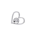 10K White Gold Round Diamond Womens Heart Pendant 1-1/5 Cttw