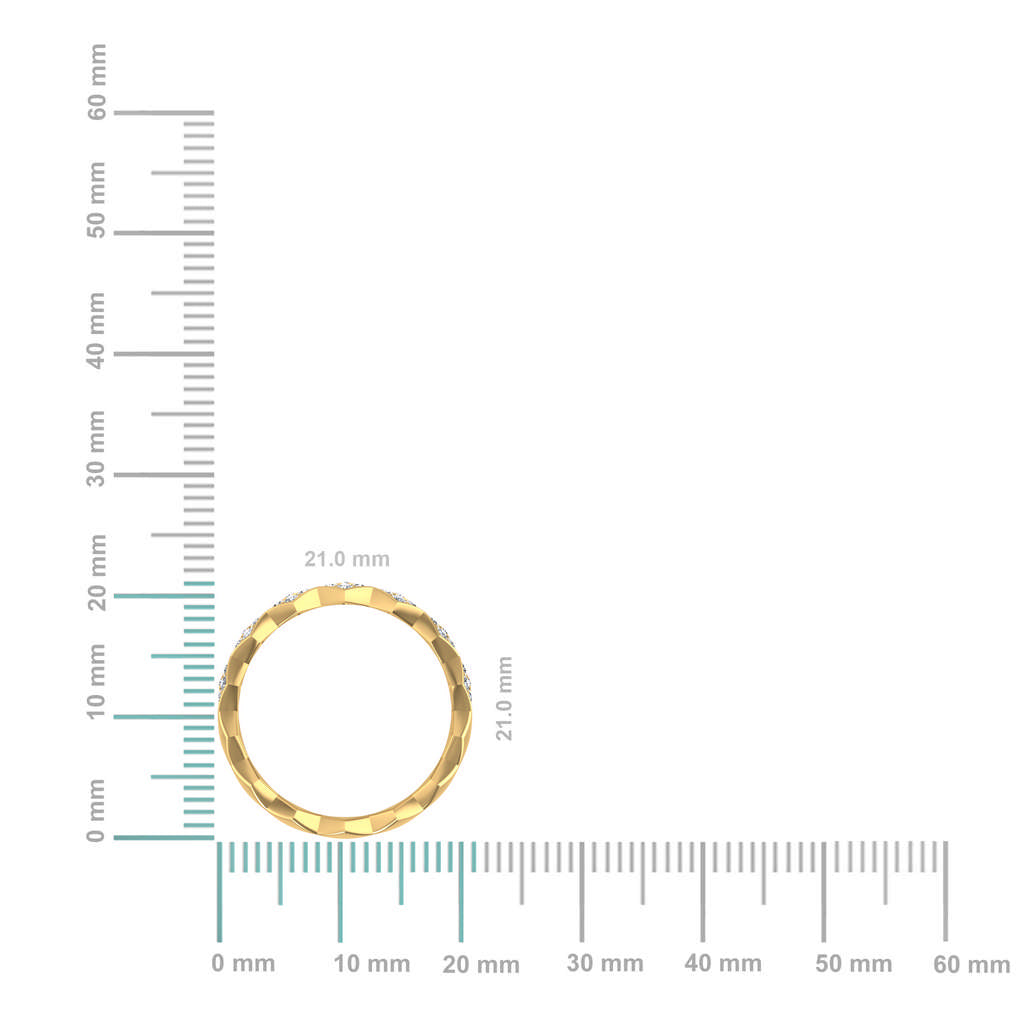 14K Yellow Gold Round Diamond Prong Set Designer Couple Band 3/8 Cttw