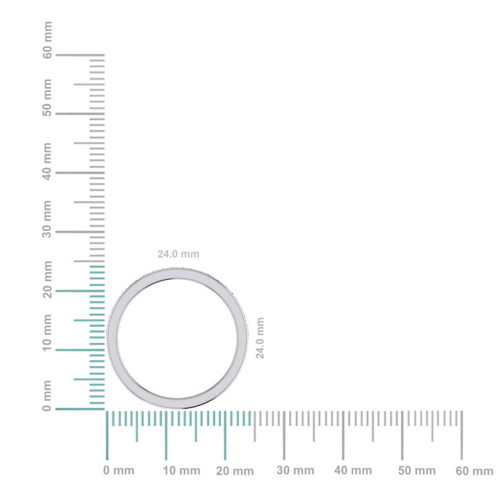 14K White Gold Round Diamond Prong Set Designer Couple Band 1/2 Cttw
