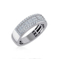 10K White Gold Princess Diamond Mens Invisible Band 1-1/8 Cttw crafted in 18K gold with natural diamonds