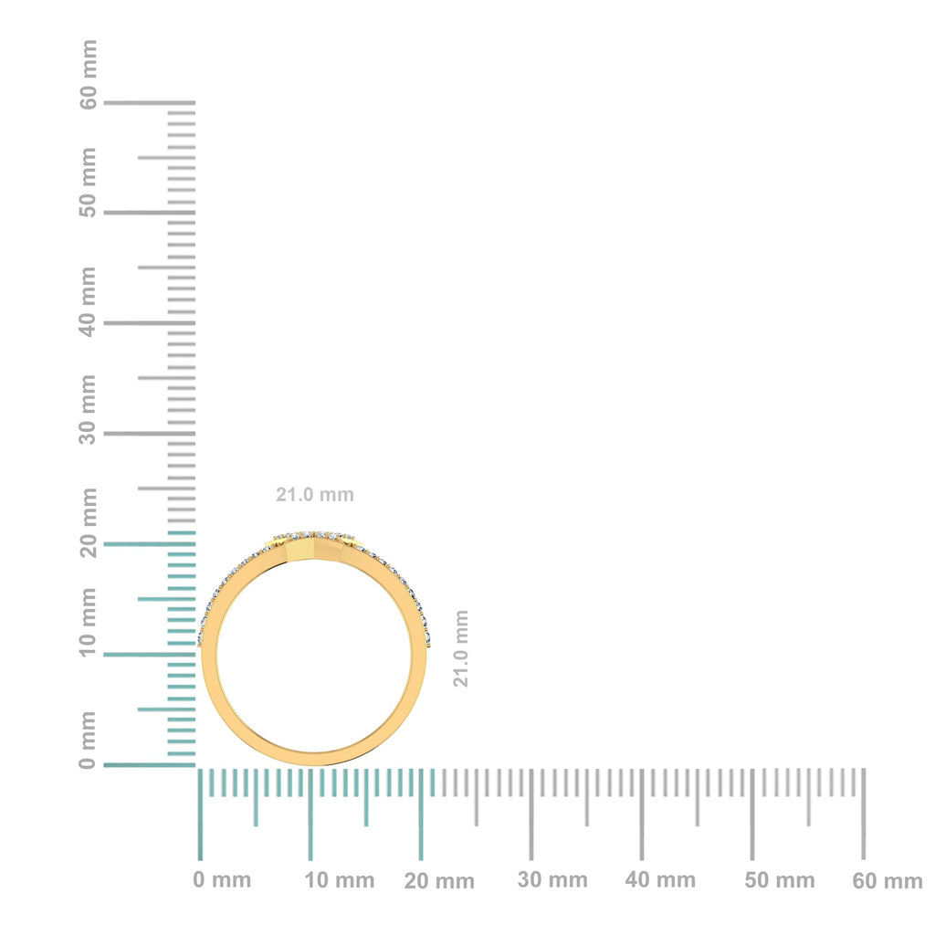 14K Yellow Gold Round Diamond Womens Star Shape Sz 7 Designer Ring 1/4 Cttw