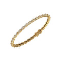 10K Yellow Gold Round Diamond Infinity Designer 7 Inch Bracelet 1-1/2 Cttw crafted in 18K gold with round brilliant diamonds