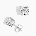 Lab Grown Diamond Classic 4 Prong 6.00 Ctw Studs with Medium Push Back