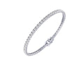 10K White Gold 3mm Round Cvd Diamond 7 Inch Tennis Bracelet 6-1/5 Cttw crafted in 18K gold with brilliant-cut diamonds