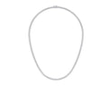 10K White Gold 4mm Round Cvd Diamond 20 Inch Tennis Necklace 14-3/4 Cttw