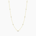 Classic 0.25 Ctw Diamond Station Necklace with 9 Stones