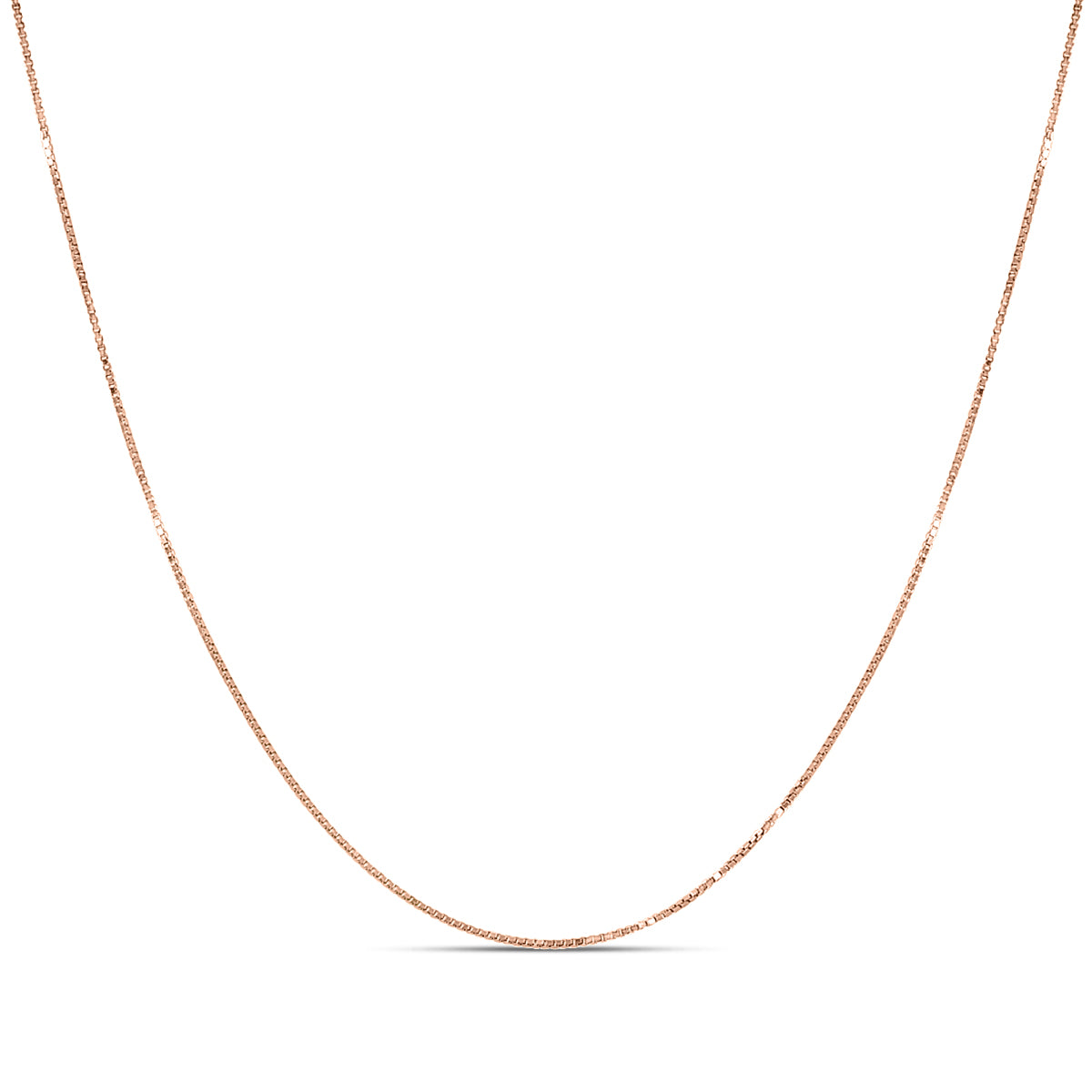 10KR Box Chain Necklace (0.10g-1.2g)