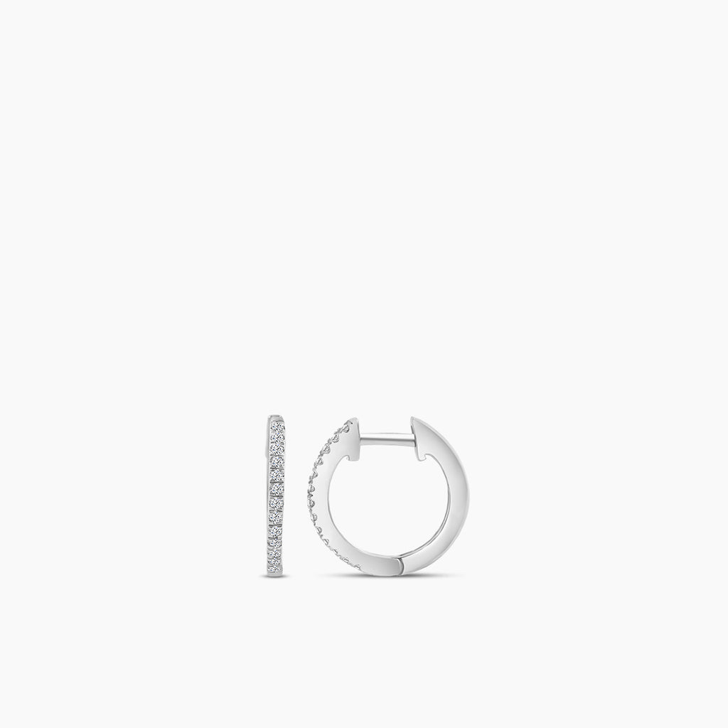 0.10 Ctw Diamond Round Shape Earring Huggies