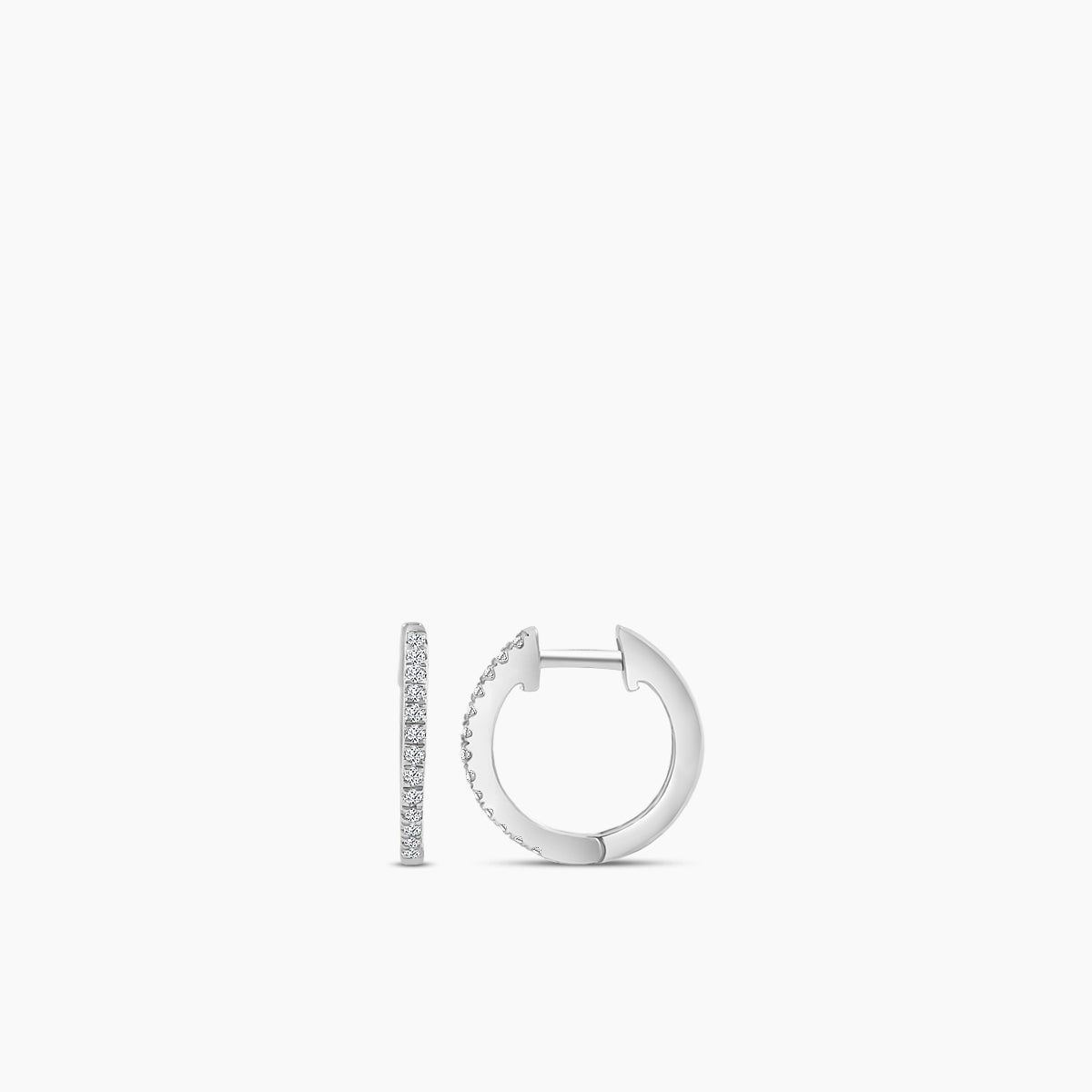 0.10 Ctw Diamond Round Shape Earring Huggies