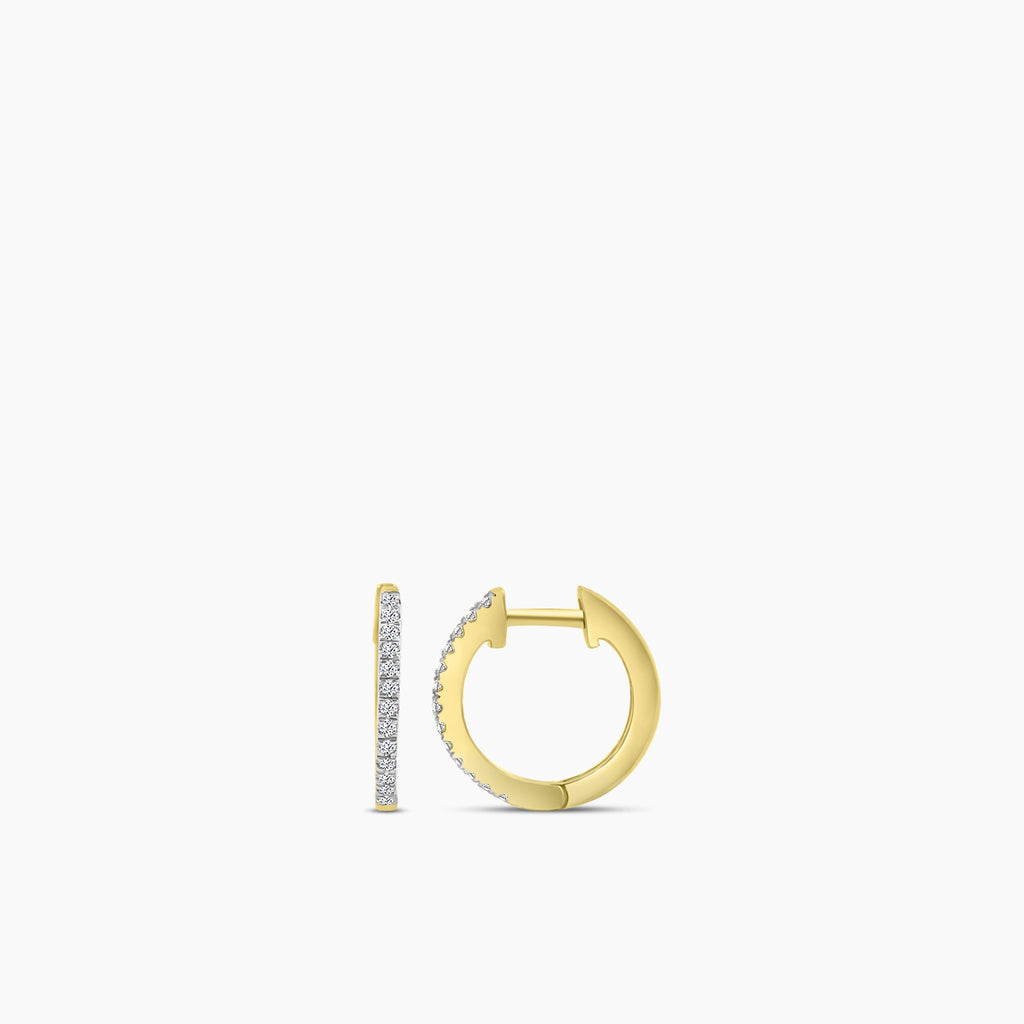 0.10 Ctw Diamond Round Shape Earring Huggies