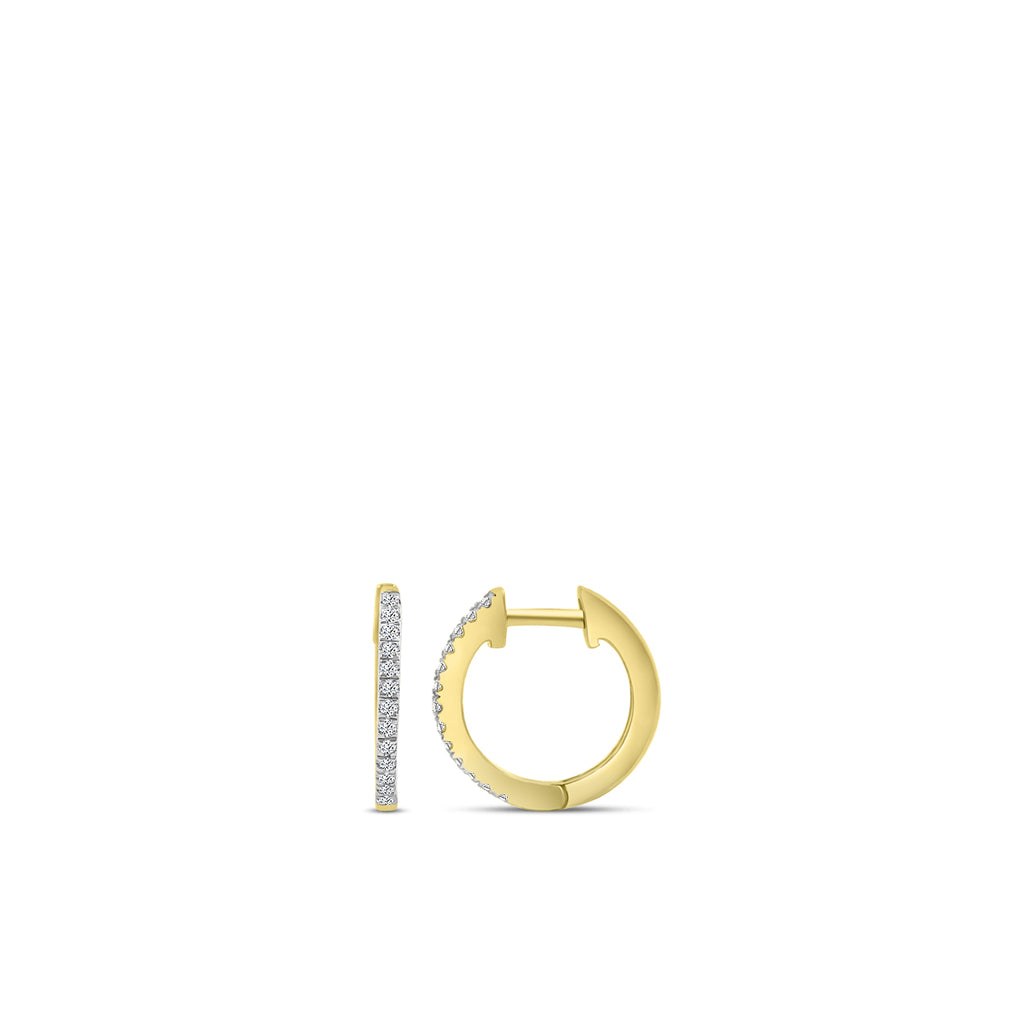 0.10 Ctw Diamond Round Shape Earring Huggies
