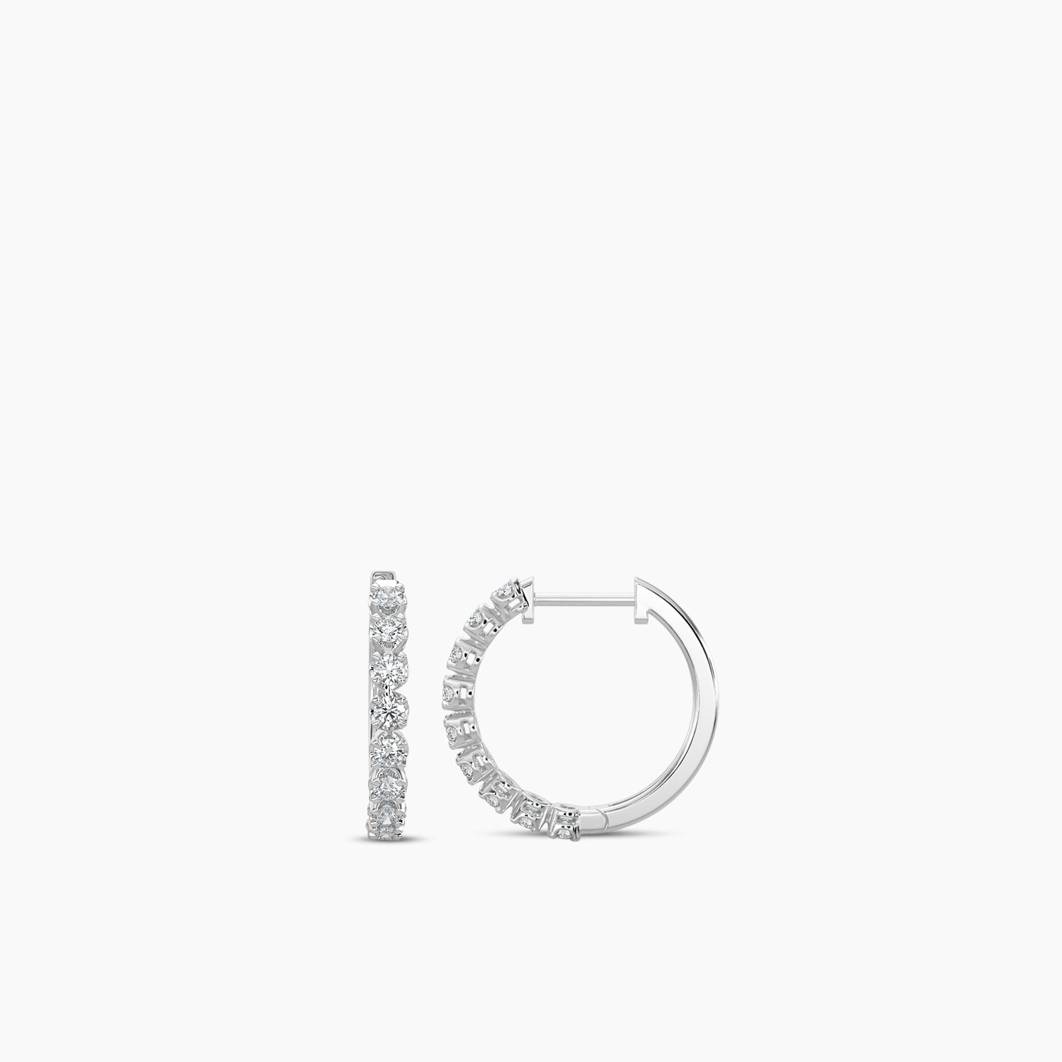 0.25 Ctw Diamond Round Shape Earring Huggies