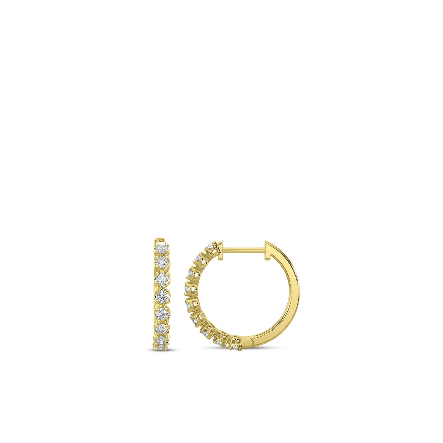 0.25 Ctw Diamond Round Shape Earring Huggies