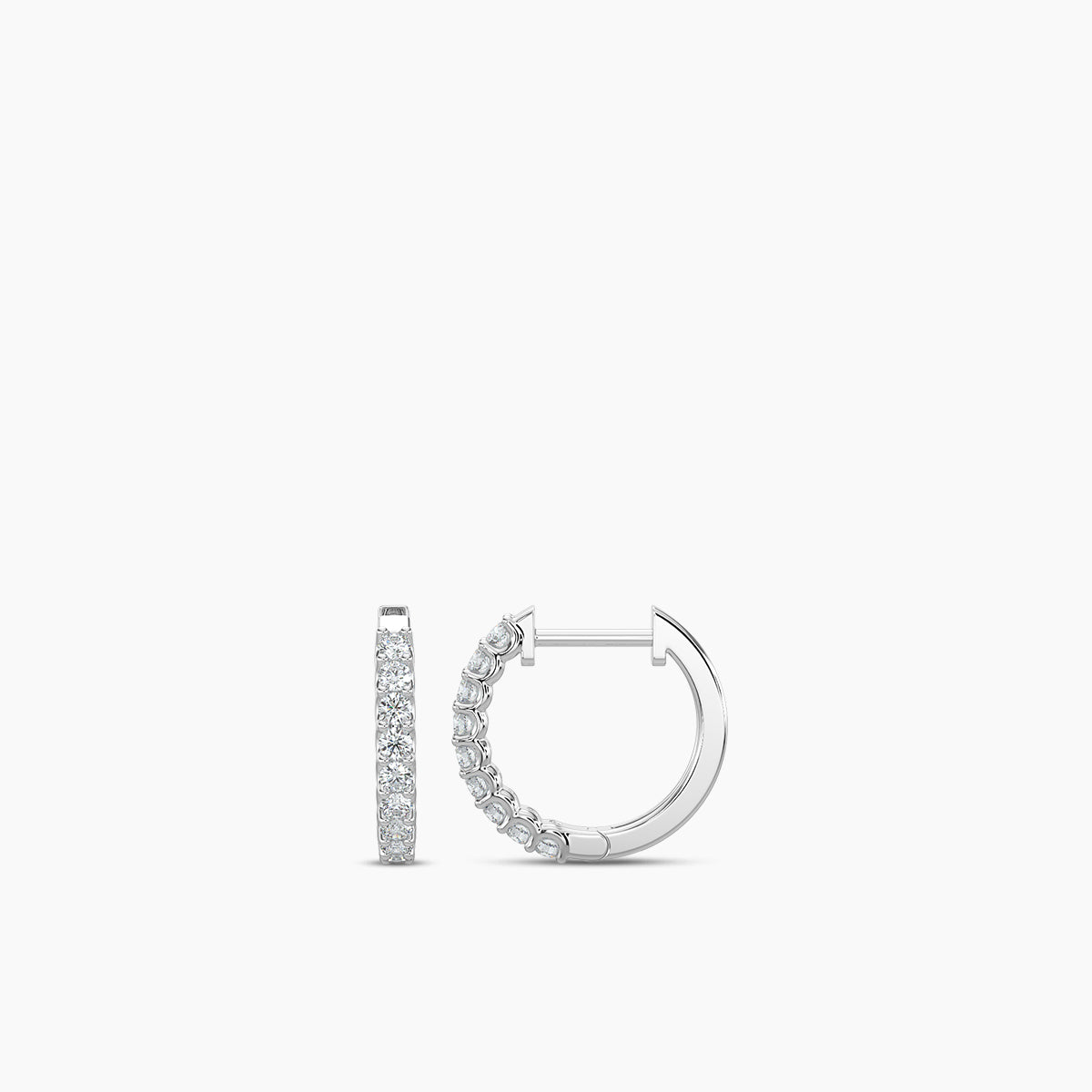 0.25 Ctw Diamond Round Shape Earring Huggies