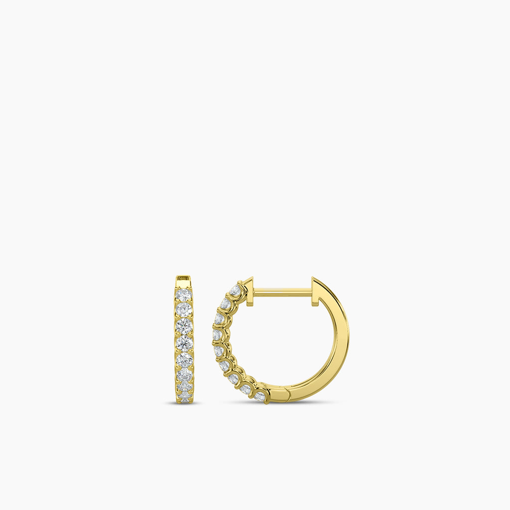 0.25 Ctw Diamond Round Shape Earring Huggies