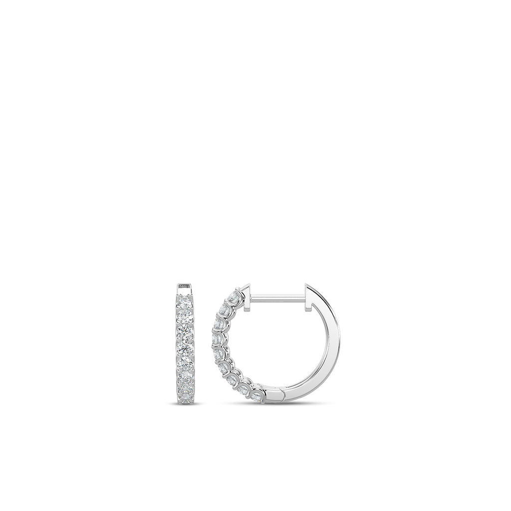 0.25 Ctw Diamond Round Shape Earring Huggies