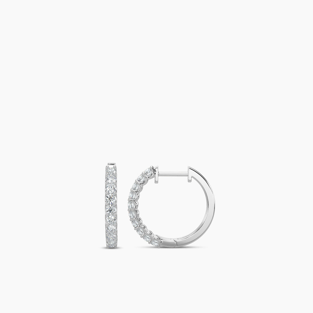 0.50 Ctw Diamond Round Shape Earring Huggies