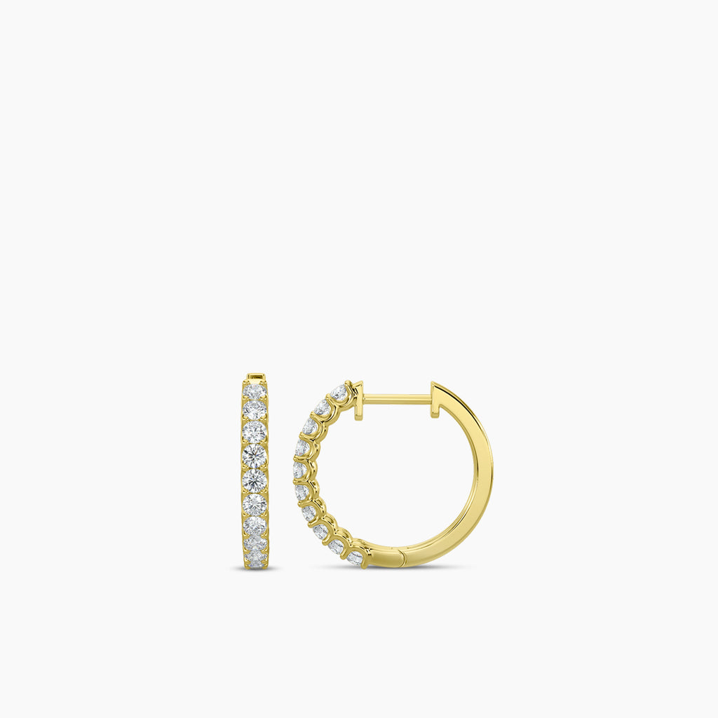 0.50 Ctw Diamond Round Shape Earring Huggies