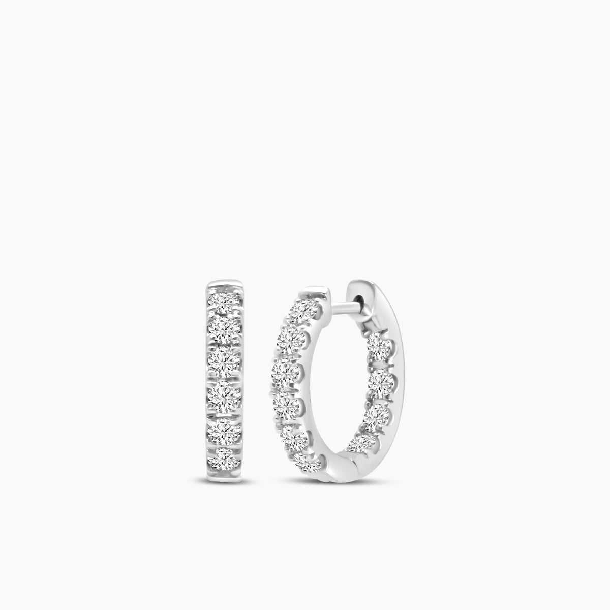 1.50 Ctw Inside Out Diamond Round Earring Huggies