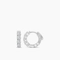 Lab Grown 1.00 Ctw Diamond RD Shape Earring Huggies