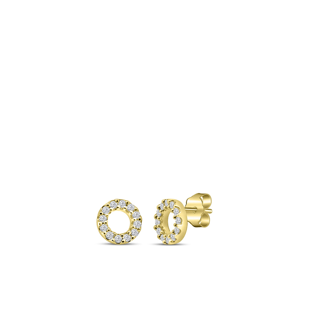 0.10 Ctw Diamond Circle Earring