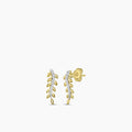 0.10 Ctw Diamond Fancy Leaf Shape Earring