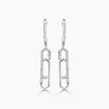 0.25 Ctw Interlocking Fancy Paperclip Earring