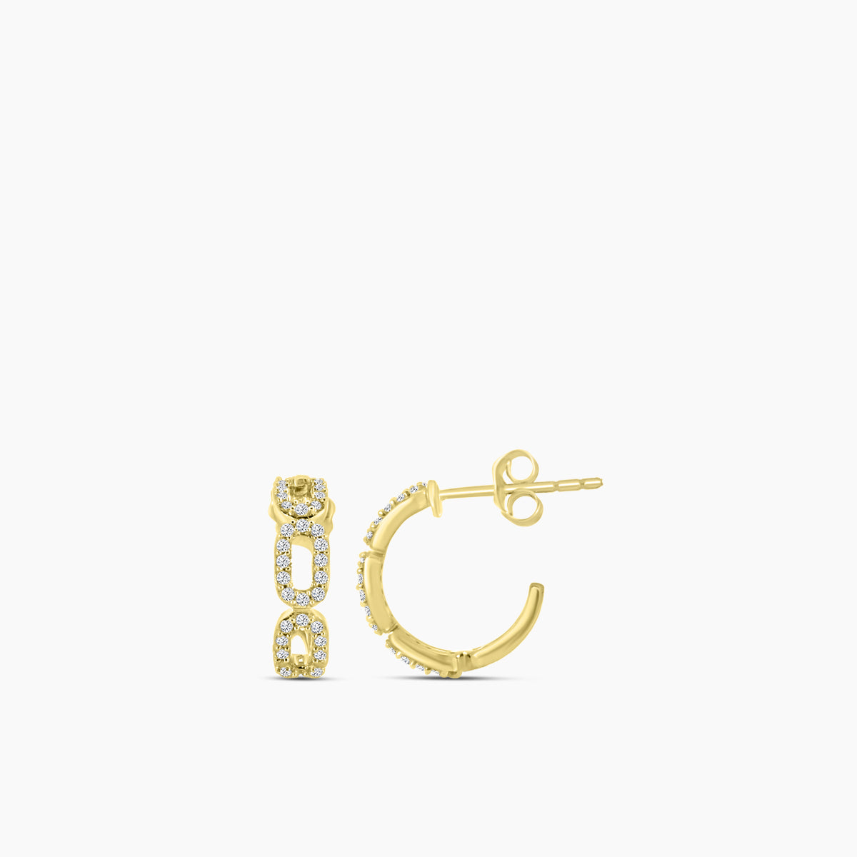 0.25 Ctw Diamond Paper Clip Earring