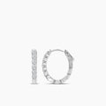 1.00 Ctw Diamond OV Shape Earring Huggies