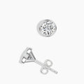 2.00 Ctw Lab Grown Diamond Bezel-Set Martini Stud with Medium Push Back