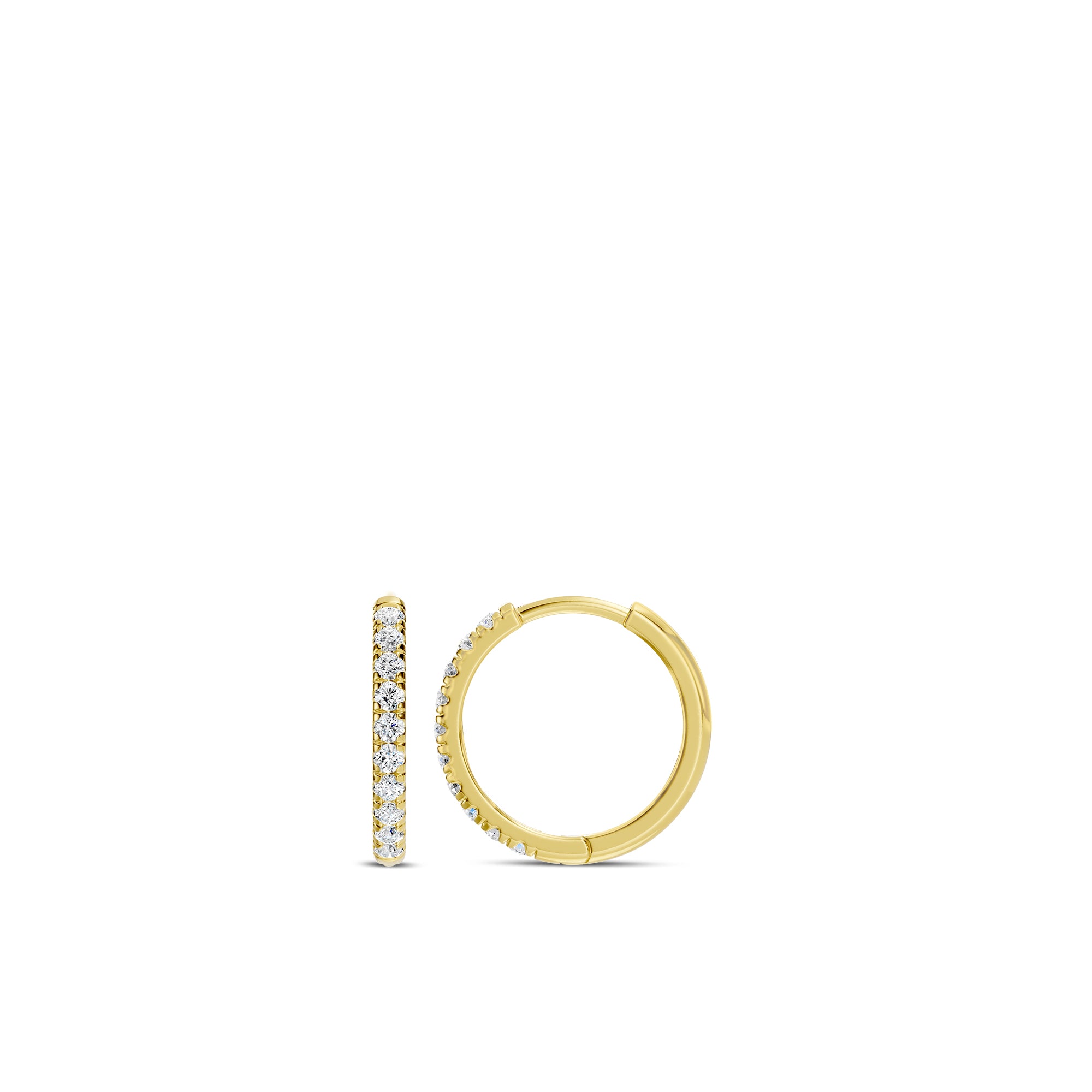 0.20 Ctw Lab Grown Diamond Round Shape Earring Huggies