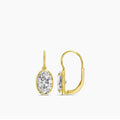 14KY 4.00 Ctw Lab Growb Diamond 4 Prong Oval Drop Earring IGI-770622086,774667323 F-E;VS1-2