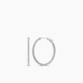 14KW 2.00 Ctw Inside Out Diamond Oval Earring Hoop