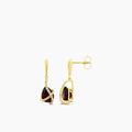 1/10 CTW RD FASHION EARRING WITH CTR PE GARNET & SC