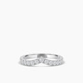 14KW 0.50 CTW LAB GROWN DIAMOND CHEVRON BAND RING