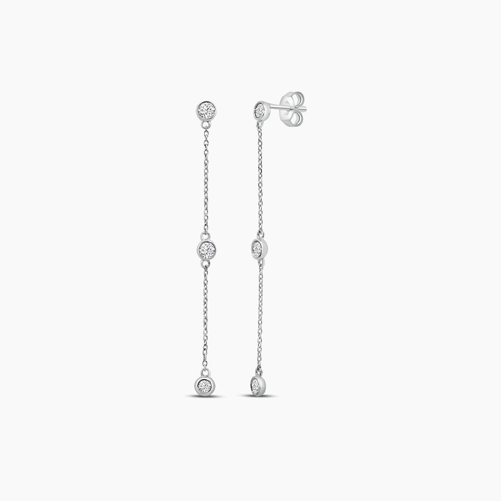 0.50 Ctw Diamond by Yard Earring with 6 STN
