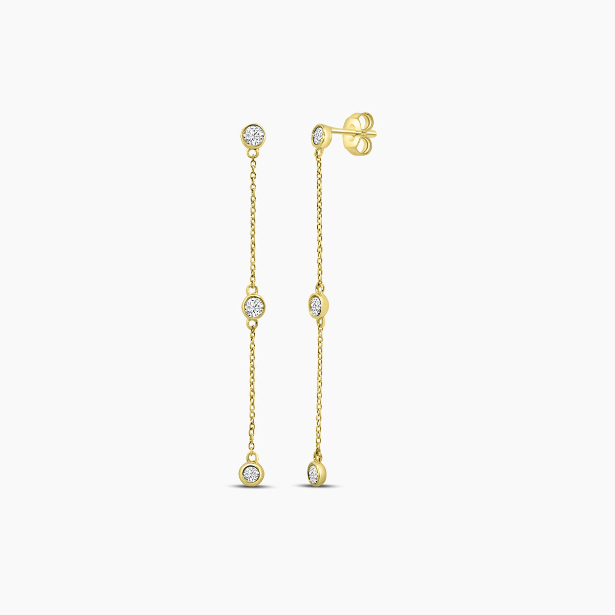 0.50 Ctw Diamond by Yard Earring with 6 STN
