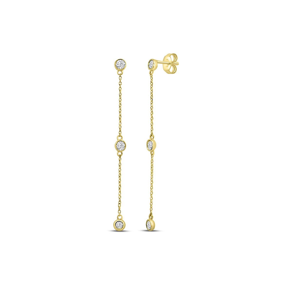 0.50 Ctw Diamond by Yard Earring with 6 STN