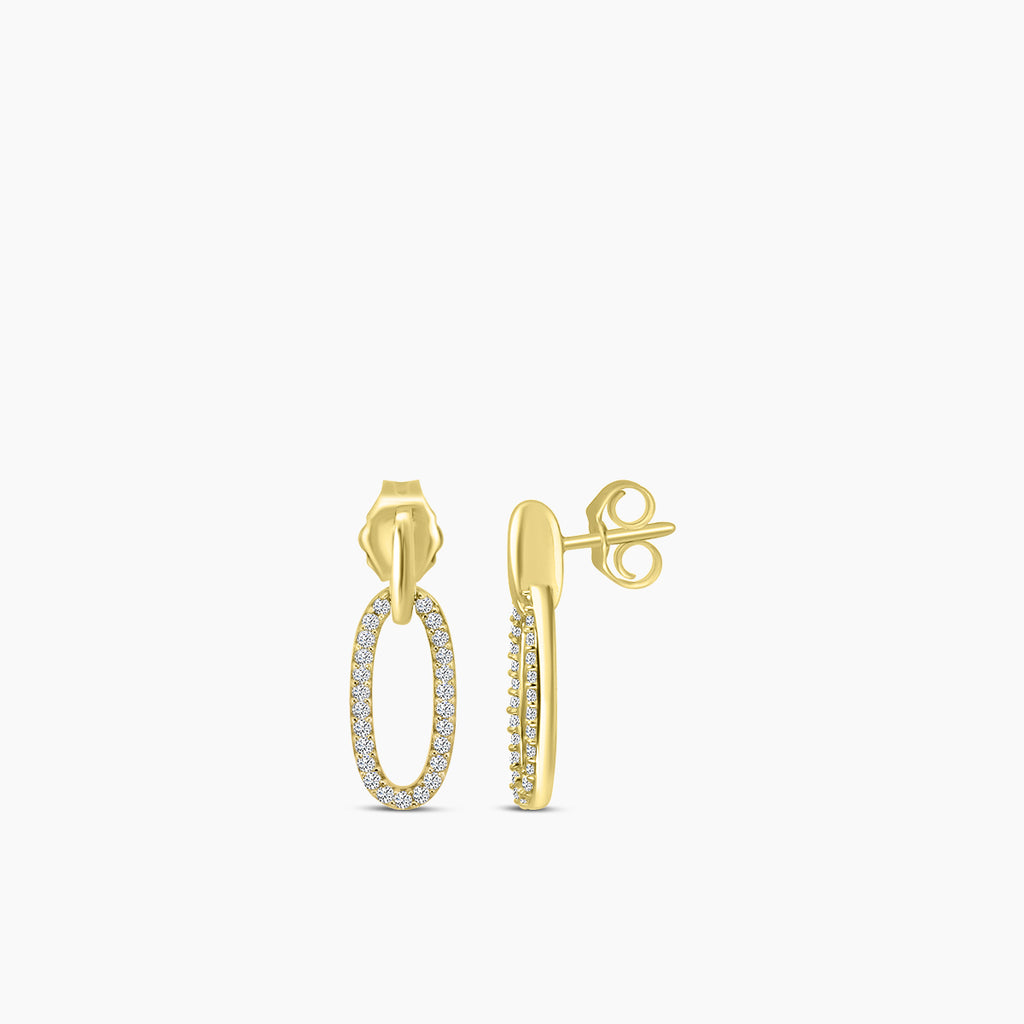 0.20 Ctw Diam Fashion Oval Earring