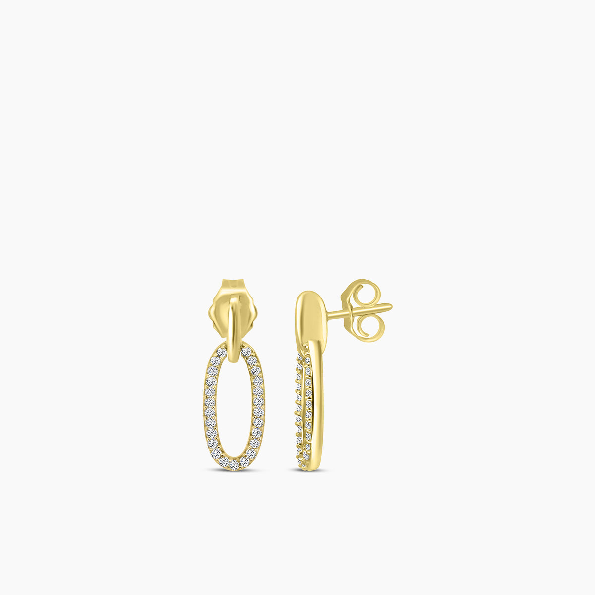 0.20 Ctw Diam Fashion Oval Earring